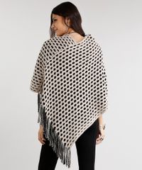 Poncho-Feminino-em-Trico-com-Franjas-Kaki-8482125-Kaki_2