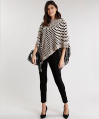 Poncho-Feminino-em-Trico-com-Franjas-Kaki-8482125-Kaki_3