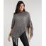 Poncho-Feminino-em-Trico-com-Franjas-Chumbo-8482125-Chumbo_1