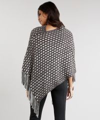 Poncho-Feminino-em-Trico-com-Franjas-Chumbo-8482125-Chumbo_2