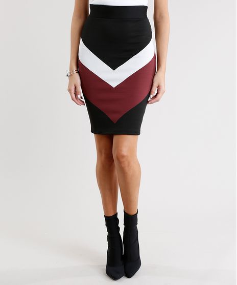 Saia-Feminina-Lapis-Estampada-Geometrica-Curta-Preto-9026332-Preto_1