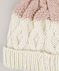 Gorro-Feminino-em-Trico-com-Pompom-Bege-8790330-Bege_4