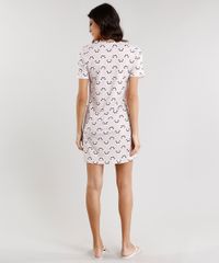 Camisola-Feminina--Love--Estampada-de-Panda-Manga-Curta-Rosa-Claro-9119062-Rosa_Claro_2