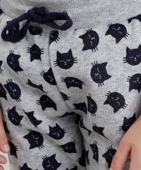 Calca-Infantil-em-Moletom-Estampada-de-Gatinhos-Cinza-Mescla-8830297-Cinza_Mescla_4