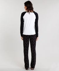 Pijama-Feminino-Mickey-Mouse-Manga-Longa-Decote-Redondo-em-Algodao---Sustentavel-Preto-9119092-Preto_2