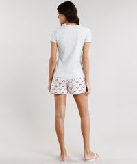Pijama-Feminino--Panda-Hug--Com-Estampa-Manga-Curta-Decote-Redondo-Cinza-Mescla-Claro-9007206-Cinza_Mescla_Claro_2