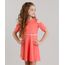 Vestido-Infantil-Open-Shoulder-Texturizado-com-Cinto-Manga-Curta-Decote-Redondo-Coral-9041149-Coral_1