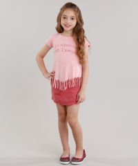 Blusa-Infantil--La-Reponse--com-Franjas-Manga-Curta-Decote-Redondo-Rosa-9108907-Rosa_3
