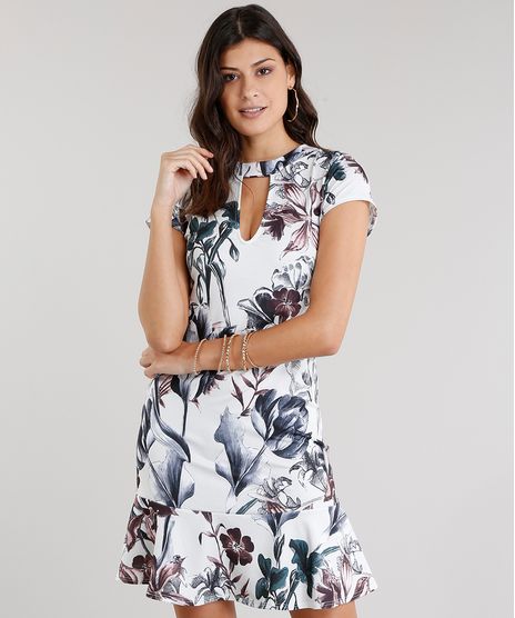 Vestido-Feminino-Choker-Estampado-Floral-Curto-Manga-Curta-Off-White-8954685-Off_White_1