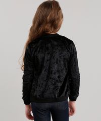 Jaqueta-Infantil-Bomber-em-Veludo-com-Bordado-Floral-Manga-Longa-Preta-9048073-Preto_2