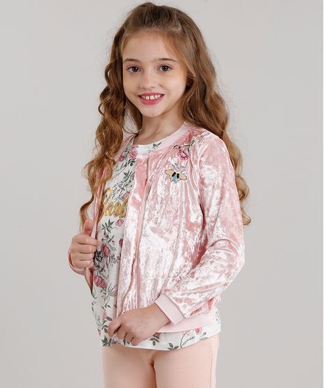 Jaqueta-Infantil-Bomber-em-Veludo-com-Bordado-Floral-Manga-Longa-Rose-9048073-Rose_1