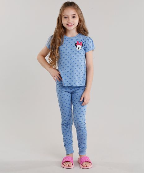 Pijama-Infantil-Estampado-Minnie-Manga-Curta-Azul-9045377-Azul_1