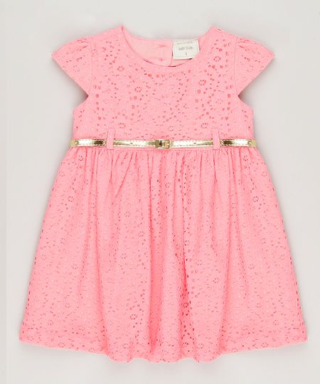 Vestido-em-Renda-com-Cinto-Metalizado-Rosa-9084225-Rosa_1