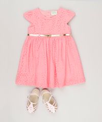 Vestido-em-Renda-com-Cinto-Metalizado-Rosa-9084225-Rosa_3