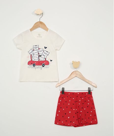 Pijama-Infantil-Brandili-Gatinhos-Manga-Curta-Off-White-9968095-Off_White_1