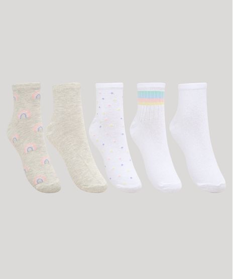 Kit-de-5-Meias-Femininas-Cano-Medio-Estampadas-Arco-Iris-Multicor-9973164-Multicor_1