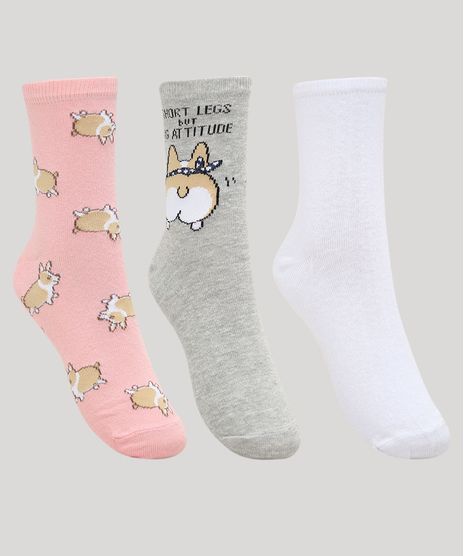 Kit-de-3-Meias-Femininas-Cano-Alto-Estampadas-Cachorros--Multicor-9973170-Multicor_1