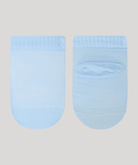 Meia Infantil Lupo Cano Baixo Azul Claro - 20-23 Menor preço em Meia Infantil Lupo Cano Baixo Azul Claro - 20-23