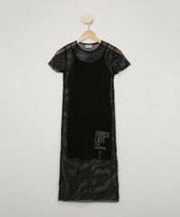 Vestido-Juvenil-Em-Tela-Midi-Manga-Curta-Preto-9967653-Preto_1