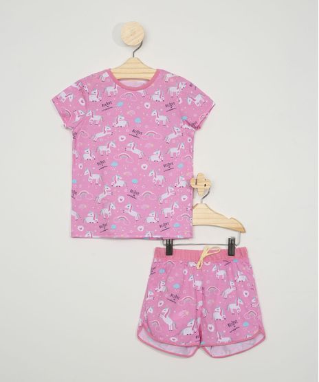 Pijama-Infantil-Estampado-Unicornios-Manga-Curta-Rosa-9966426-Rosa_1