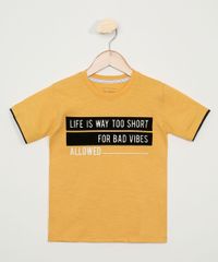 Camiseta-Infantil--Life-Is-Way-Too-Short--Manga-Curta-Amarela-9978665-Amarelo_1