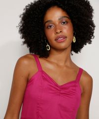 Vestido-Feminino-Midi-Evase-com-Franzido-Alca-Media-Rosa-Escuro-9975384-Rosa_Escuro_5