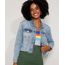 Jaqueta-Jeans-Feminina-Cropped-Destroyed-com-Bolsos-Azul-Medio-9981720-Azul_Medio_1