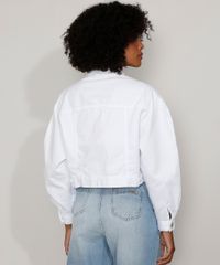 Jaqueta-de-Sarja-Feminina-Cropped-com-Bolsos-Manga-Bufante-Branca-9981723-Branco_2