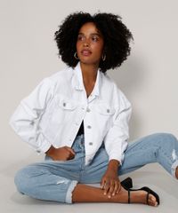 Jaqueta-de-Sarja-Feminina-Cropped-com-Bolsos-Manga-Bufante-Branca-9981723-Branco_5