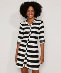 Saida-de-Praia-Chemise-Curta-Listrada-Manga-Longa-Preta-9974993-Preto_1