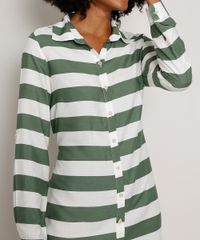 Saida-de-Praia-Chemise-Curta-Listrada-Manga-Longa-Verde-9974993-Verde_5