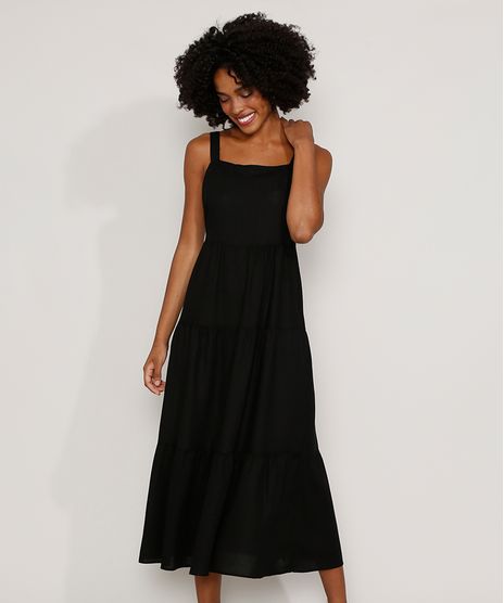 Vestido-Feminino-Longo-com-Recortes-Alca-Laco-Preto-9976764-Preto_1