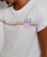 Camiseta-Feminina-Ampla-Simba-O-Rei-Leao-com-Listras-Manga-Curta-Decote-Redondo-Off-White-9974084-Off_White_5