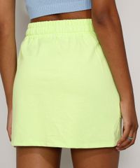Saia-de-Moletom-Feminina-Curta-Basica-com-Bolsos-e-Cordao-Verde-Claro-9966742-Verde_Claro_2