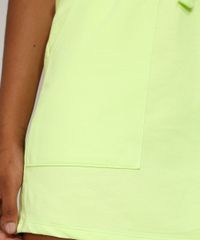 Saia-de-Moletom-Feminina-Curta-Basica-com-Bolsos-e-Cordao-Verde-Claro-9966742-Verde_Claro_4