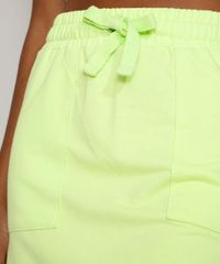 Saia-de-Moletom-Feminina-Curta-Basica-com-Bolsos-e-Cordao-Verde-Claro-9966742-Verde_Claro_6