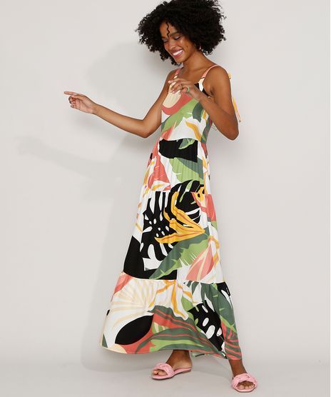 Vestido-Feminino-Longo-Estampado-de-Folhagem-com-Recorte-Alca-Laco-Off-White-9966977-Off_White_1