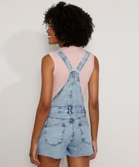 Jardineira-Jeans-Feminina-Relaxed-Marmorizada-com-Rasgos-e-Barra-a-Fio-Azul-Claro-9980401-Azul_Claro_2