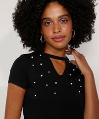 Camiseta-Feminina-Basica-Choker-com-Perolas-Manga-Curta-Preta-9973887-Preto_5
