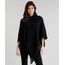 Poncho-Feminino-em-Trico-com-Franjas-Preto-8482125-Preto_1