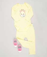 Body-Infantil-Estampado--Girafa--Manga-Longa-Decote-Redondo-em-Algodao---Sustentavel-Amarelo-8812217-Amarelo_3