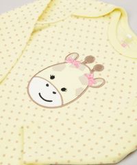 Body-Infantil-Estampado--Girafa--Manga-Longa-Decote-Redondo-em-Algodao---Sustentavel-Amarelo-8812217-Amarelo_4