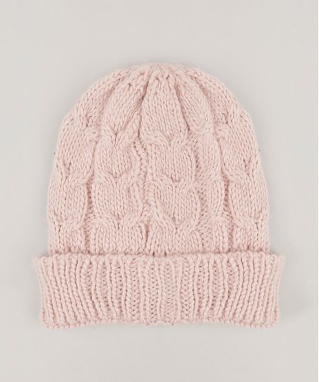 Gorro-Feminino-em-Trico-Rose-8754452-Rose_1