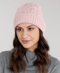 Gorro-Feminino-em-Trico-Rose-8754452-Rose_2