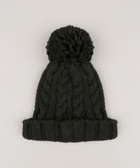 Gorro-Feminino-em-Trico-com-Pompom-Preto-8754445-Preto_3