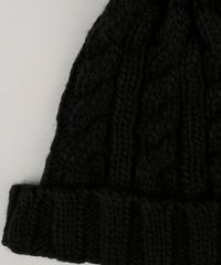 Gorro-Feminino-em-Trico-com-Pompom-Preto-8754445-Preto_4