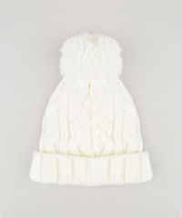 Gorro-Feminino-em-Trico-com-Pompom-Off-White-8754445-Off_White_1
