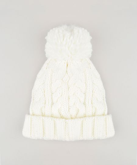 Gorro-Feminino-em-Trico-com-Pompom-Off-White-8754445-Off_White_1