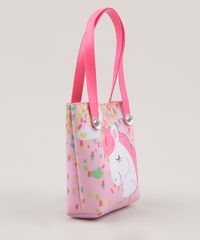 Bolsa-Infantil-Estampada--Unicornio----Elasticos-de-Cabelo-Rosa-Claro-9117156-Rosa_Claro_2