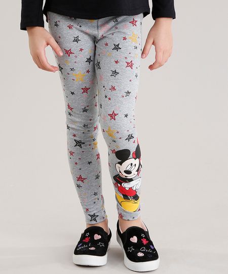 Calca-Legging-Infantil-Estampada-Mickey-e-Minnie-em-Algodao---Sustentavel-Cinza-Mescla-9044101-Cinza_Mescla_1